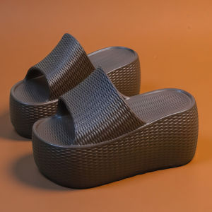 Free Shipping 7Cm Height-Increasing Thick-Soled EVA Slippers For Women Suitable For Outdoor Wear In Summer Featuring A Solid Color Soft Sole And Anti-Slip Anti-Odor Design Perfect For The Beach