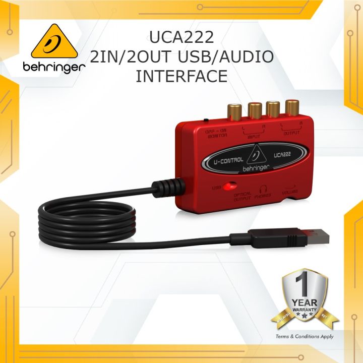 [100 AUTHENTIC] BEHRINGER UCONTROL UCA222 UltraLow Latency 2 In/2