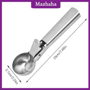Mazhaha ที่ตักไอศกรีมทำจากสแตนเลสเครื่องขุดไอศกรีมไม่ติดผลไม้อุปกรณ์ตักไอศกรีมแตงโม