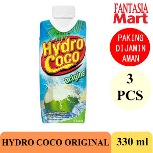 HYDRO COCO 330ml FUN CORNER PACK PER 3 PCS DENGAN PAKING AMAN