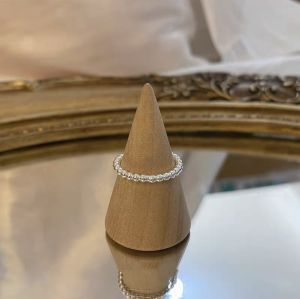 สวยงามแฟชั่น แหวนแฟชั่นเกาหลีสีเงินรูปยิ้มมียางยึด สำหรับของขวัญวันเกิด rings