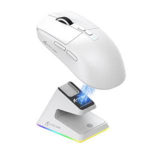 ATTACK SHARK X6 49g SUPERLIGHT Mouse with Charging Dock Wireless Mouse PixArt PAW3395 Gaming Sensor 26000 DPI 650IPS Tri-Mode RGB Macro Gaming Mouse