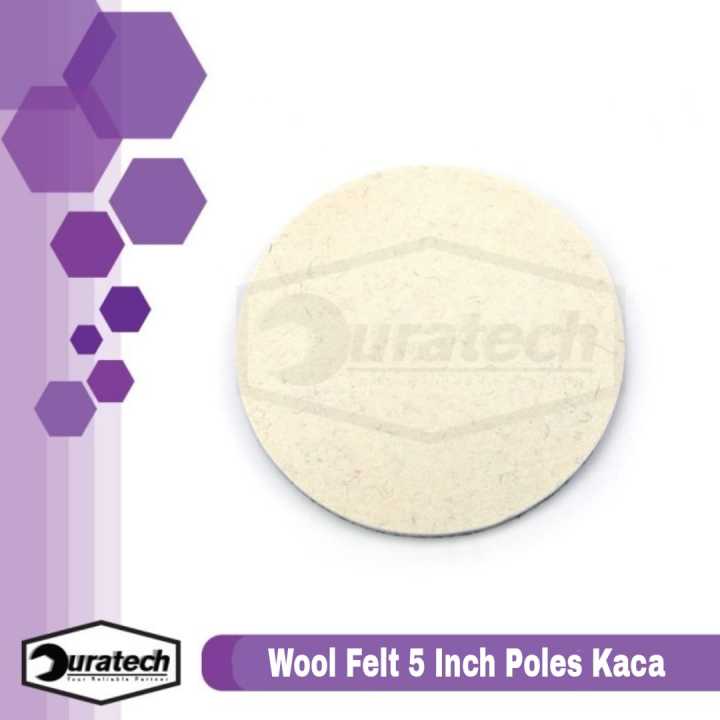 Busa poles kaca mobil baret jamur / Spon poles wool felt glass 5 inch / Glass polishing wheel pad 5" / Alat poles kaca mobil motor rumah