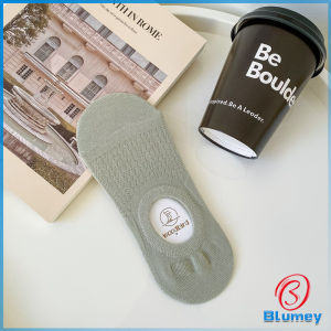 Blumey ถุงเท้าผู้หญิง วัสดุผ้าฝ้ายแท้ ซับเหงื่อดี สําหรับสุภาพสตรี Boat socks