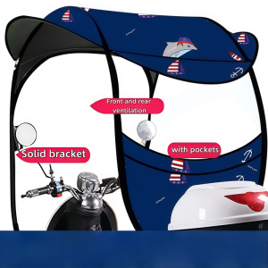 Motorcycle canopy Portable and easy to install reinforcement device electric vehicle rain cover