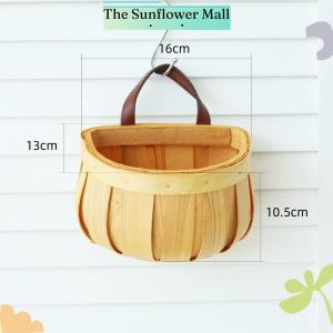 Sunflower Kitchen Storage Basket With Handle Hanging Baskets For Living Room Fruit Sundries Organizer Home Decor Hand-woven Baskets