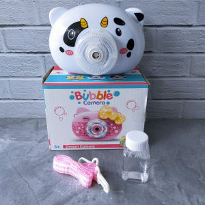 Mainan Anak Bubble Machine Beautiful Music Gelembung Sabun camera karakter moncong transparant