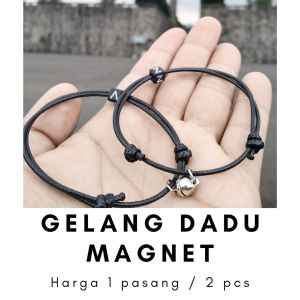 Gelang Kotak Dadu Huruf Inisial Magnet | Gelang Magnetic Initial Bracelet Paracord | Harga Per 2 Pcs Gelang |Bayar Di Tempat