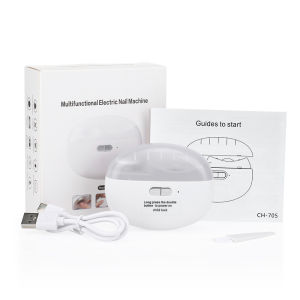 Hailicare Electric Polishing Nail Clipper with Light Automatic Nail Trimmer Rechargeable Nail Grinding Manicure Care Tool for Baby Adult