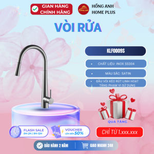 Vòi rửa bát Kluger Moza Series KLF0009S inox 304 cao cấp kéo rút linh hoạt xoay 360 độ công thái học