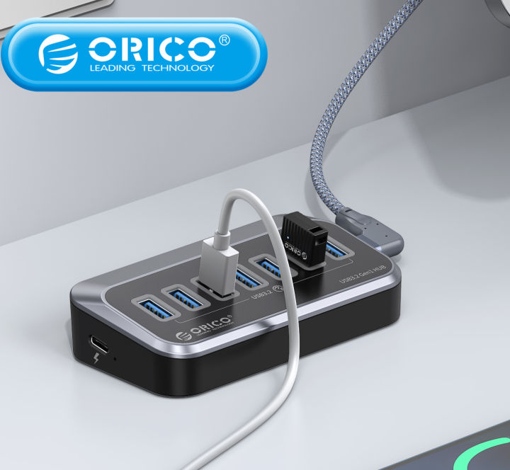 Orico usb a 3 2 hub type c splitter 10gbps switch docking station multi