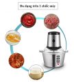 [Mới] máy xay thịt đa năng cối inox Mishio MK157 1.8L Công suất 300W- ,Máy xay đa năng ăn dặm cho bé Dung tích 2L, 4 Lưỡi dao bằng thép, Máy xay sinh tố, máy xay ăn, cối xay, máy xay tỏi ớt dặm( HÀNG CHÍNH HÃNG )  - Bảo Hành 1 năm. 