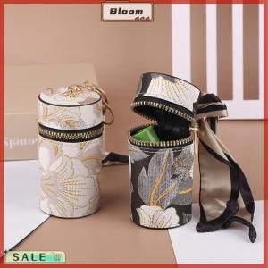 Follow Get New[Bloom Z] Vintage Mini Bucket Coin Purse Embroidery Lipstick Storage Bag Keychain Earphone Bag Small Bag Pendant Fashion Accessories
