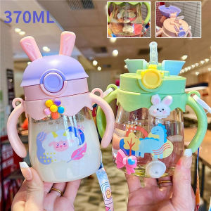 370ml Baby Water Bottle With Straw Gravity Ball Children Scale Cup Kindergarten Home Leakproof Drinking Water Cup