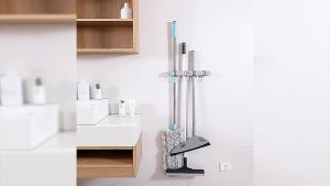 Mop Holder Wall Mounted Mop Organizer Holder Rackbrush Broom Hanger Hook Adhesive Multipurpose Hooks COD