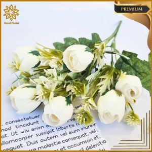 Bunga Bouquet Egg Mini Peony X5/Bunga Peony Kuncup Artificial/Bunga Hias Dekorasi (NK-4)
