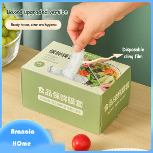 *READY STOCK AT MALAYSIA*100pcs Disposable Plastic Wrap Set Food Grade Special Elastic Seal PE Fresh-keeping Cover Household Anti-smell Boxed Fresh-keeping Bag Bungkus Plastik