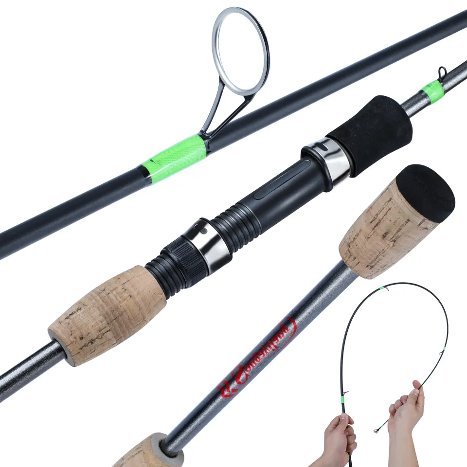 Fishing Rod and Reels Set Portable 2 Sections Fishing Rod and 5.2