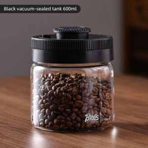 BINCOO Vacuum Coffee Bean Canister Food Storage Air Extraction Sealed Jar Container 400/800/1200ML Heat-resistant & Leak-free