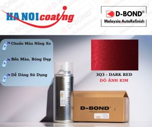 Sơn Xịt Xóa Vết Xước Ô TÔ TOYOTA VELOZ CROSS Màu ĐỎ ÁNH KIM Code 3Q3 - DARK RED Chính Hãng D-BOND Chất Lượng Cao