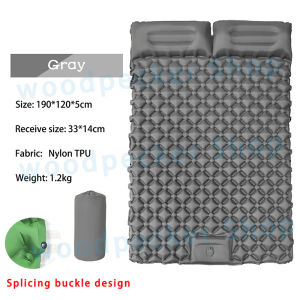 Spliceable outdoor inflatable mattress single/multi person moisture-proof pad