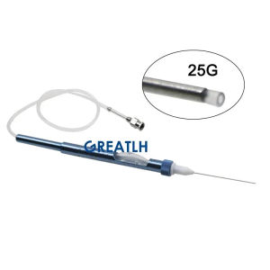 GREATLH 23G 25G Backflush Handle Aspiration Flushing Needle Autoclavable Ophthalmic  Instrument