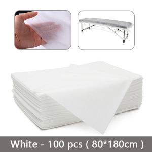 Spot wholesale 100Pcs 80x180cm Disposable Bed Sheets Antibacterial Breathable Soft Non Woven Massage Sheet Suitable for beauty salon tattoo parlor