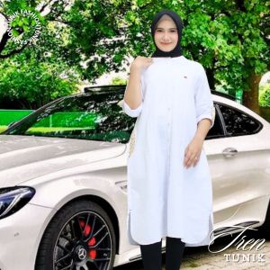 Baju Atasan Wanita Terbaru / Long Tunik Kekinian Katun Linen Premium Anti Kusut