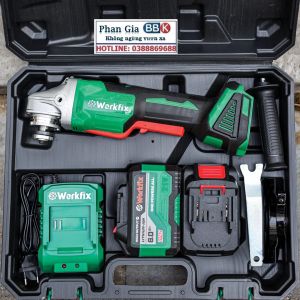 [CHÍNH HÃNG] Máy Mài Pin Workfix WF-AG100B Công Tắc BópChống Khởi Động Lại Chân Pin Phổ Thông Lõi Đồng Bảo Hành 12T