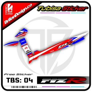 Sticker Striping List Variasi Yamaha Fiz R - Stiker Striping Motor Fiz R Motif Racing. TBS.04