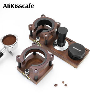 Coffee Tamping Station Stand Portafilter Holder Mat 51MM 54MM 58MM Wood For Delonghi Breville Espresso Accessories Barista Tools