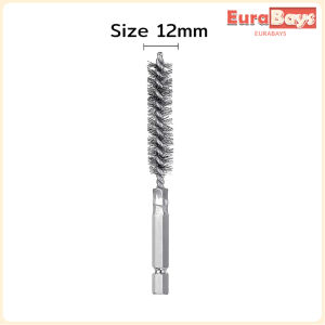 E.B. Stainless Steel Wire Cleaning Brush with Handle 1/4 Inch Hex Shank for Power Drill Impact Driver (8mm/10mm/12mm/15mm/17mm/19mm)