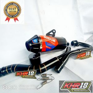KNALPOT NORIFUMI ROCKET4 CRF KLX D-TRACKER WR155 BOREUP BLACK(KHUSUS MESIN STANDARD)
