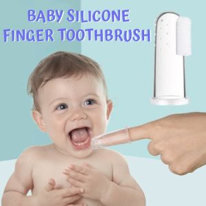 Baby Silicone Finger Toothbrush and Gum Massager for Newborns Soft Rubber Clean Brush Dental Oral Cleaner