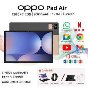 OPPO Pad Air 12” Tablet 2025 | 16GB + 512GB | 5G Dual SIM + WiFi | 20000mAh Battery | Big Screen