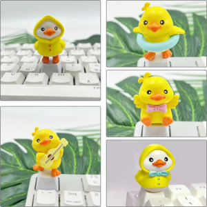 Fun Duck Keycap OEM Height for Mechanical Keyboards Switches Keycaps Handmade 3D Lovely Duck Figures Optional