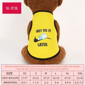 Pet vest spring and summer dog clothes cat clothes breathable cartoon sun protection vest