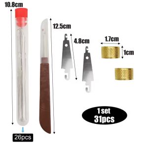 31-39pcs Sewing Needles Sets Portable Big Eyed Clothing Sewing Embroidery Cross Needles Kits Home DIY Apparel Sewing Supplies