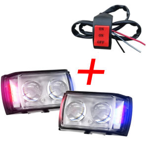 สาดแสงเตือนไฟตัดหมอกจักรยานยนต์ไฟ Led 60Wสว่างสุดๆไฟตัดหมอก LED 6สี12V 24V สำหรับประภาคารอุปกรณ์เสริม Led