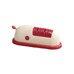 U85IS1 Fast Sharpening Electric Cutter Sharpener 4-Stage Precision Suction Cup Base Kitchen Sharpening Tool Essential Gadgets Non-slip Automatic Shear Grinding Tool Household