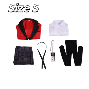 Kakegurui Yumeko Jabami Costume for Women 6Pcs Cosplay Set Anime Uniforms Dress Halloween Christmas Role Playing Set