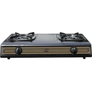 Rinnai Kompor Gas 2 Tungku Teknologi Sun Burner - RI522S - FREE ONGKIR Jabodetabek