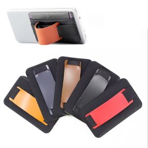 495HS Back Cover Cell Phone Wallet Case Adhesive Sticker Credit ID Phone Card Holder Women Men Card Case Cellphone Pocket Phone Accessory