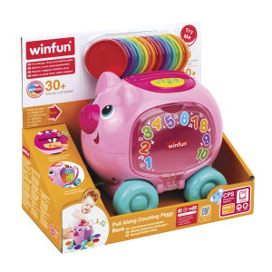 Pull Along Counting Piggy Bank