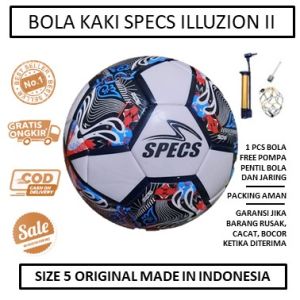 Bola Sepak Spec Illuzion 2 - Bola Kaki SPEC Official - Bola Spec Original Liga 1 - Bola Spec Asli - Bola Spec Speks Illusion Ilusion 2 - Bola Official Liga 1