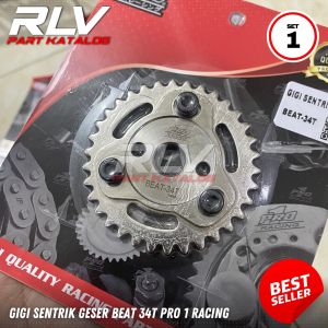 GIGI TIMING BEAT SCOOPY KARBU OLD 34T RACING GEAR SENTRIK ADJUSTABLE GESER PRO 1
