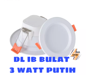 Lampu Downlight LED Panel 3 Watt inbow Bulat Round 2.5 inch 090 Putih WarmWhite Kuning Hias