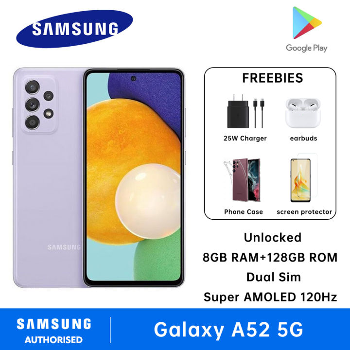 Samsung Galaxy A52 5G Smartphone Dual Sim 8GB RAM + 128GB ROM Support