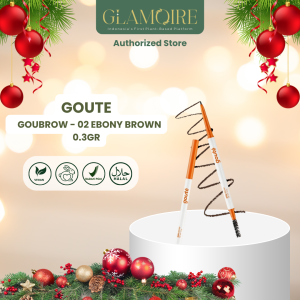 GLAMOIRE - goute Goubrow Matte Eyebrow Pencil Long lasting up to 24H Buildable & Blendable Precise Tip & Soft Spoolie High Pigmented