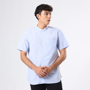 EDWIN JEANS - KOKO STARKOV BLUE Kemeja Lengan Pendek Baju Muslim Pria Top Man Muslim Shirt